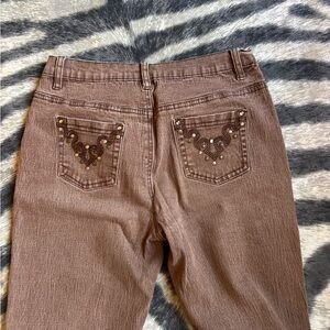 DG2 by Diane Gilman Brown Boot Cut Jeans